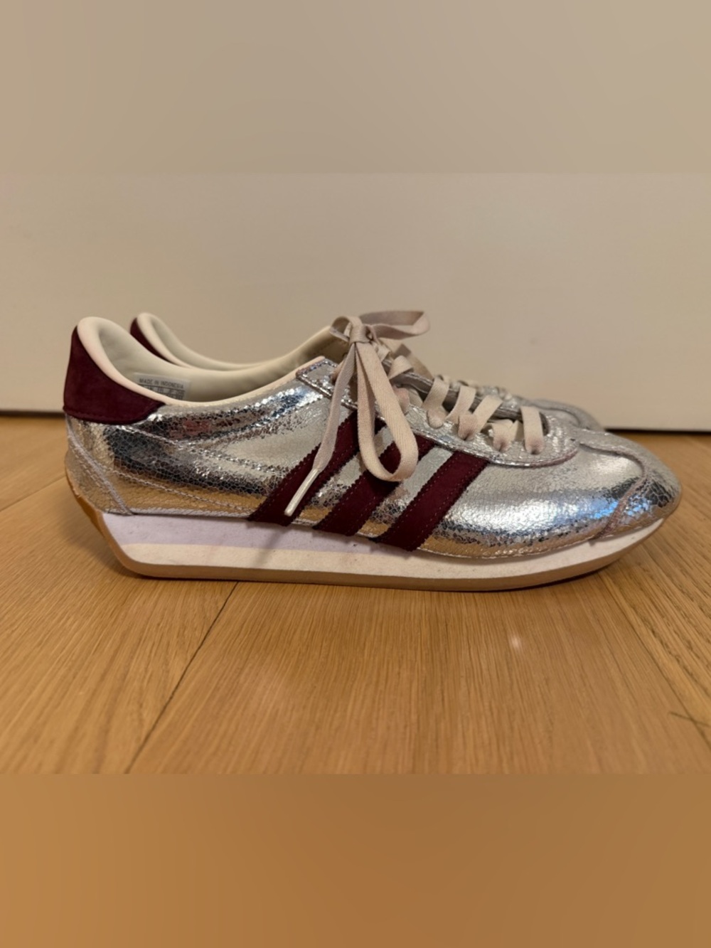 adidas Country OG W "Silver Metallic Maroon size US women’s 9 - Picture 8 of 9